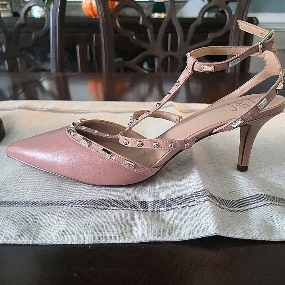 INC International Concept Studded Kitten Heel Pumps